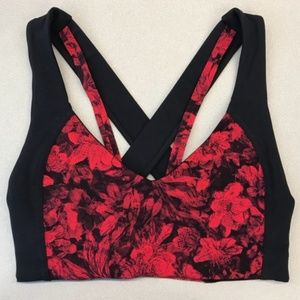 Lululemon Carmine True Red Black Sweat Times Bra 6